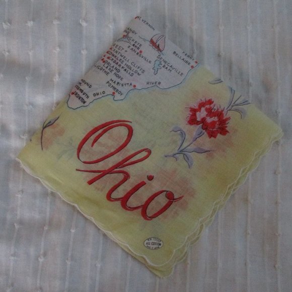 1960s Ohio souvenir handkerchief - Picture 4 of 5